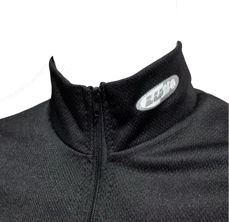 Lusso Breathe Long Sleeve Polo Base Layer in Black size Small -2